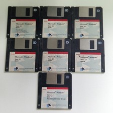 Floppy disk vintage Microsoft Windows 3.1 - set completo - sistema operativo Toshiba