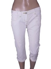 Blue Rags Pantalone Jeans Da Donna Taglia 44 Eu40 W30 Bianco Ginocchio Denim