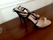 Sandali donna tacco alto spillo  bicolore nero è  beige numero  39 