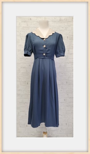 Abito donna manica - corta, blu