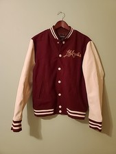 Giacca lana vintage Varsity Los Angeles unisex taglia M bordeaux 