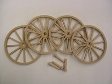 RUOTE CARRO E CANNONE - CERCHIO SOTTILE MDF DIAMETRO 4 pollici - carrozza palco carrozza mini