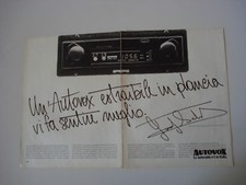 advertising Pubblicità 1980 AUTORADIO AUTOVOX SIRIO 934