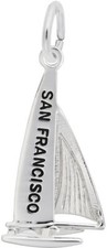 Sterling Silver San Francisco Catamaran Charm by Rembrandt