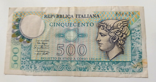 Banconota 500 lire aprile - 500,
