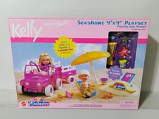 NUOVO Vintage 2000 Barbie Kelly Bambola Mare 4x4 Playset con Jeep Wrangler