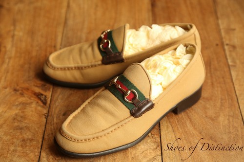 Mocassini gucci beige tela - mocassini,