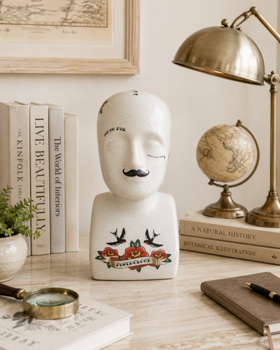 Porcelain phrenology tattoo - phrenology,