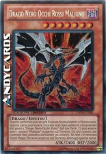DRAGO NERO OCCHI ROSSI MALIGNO