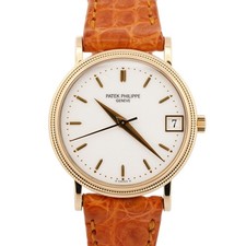 Orologio Patek Philippe Calatrava oro giallo 18 carati bianco piano cottura 33 mm 3802/200 SCATOLA