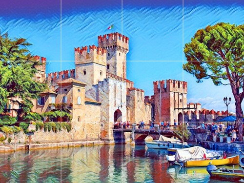 Pannello ceramica mosaico - , di
