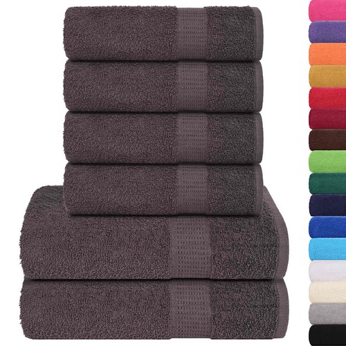 Vidaxl set asciugamani 6 - set,