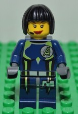 Lego Agents Agente Swift agt029  capelli neri caschetto set 8971 anno 2009