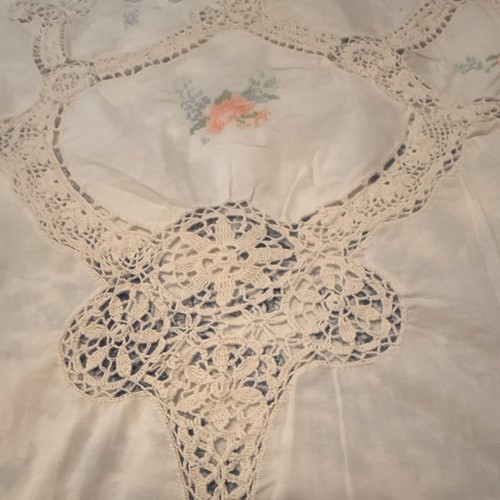 Tovaglia cotone bianco ricamo