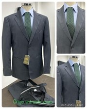 ABITO UOMO SARTORIALE MADE IN ITALY LANA TASMANIA GRIGIO ANTRACITE SCURO A/INVER