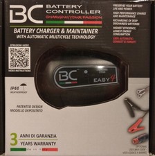 CARICABATTERIE MANTENITORE ELETTRONICO MOTO SCOOTER AUTO IP44 BC EASY 4