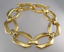 BRACCIALE FIRMATO MONET  TONO ORO ANNI  '70 BIGIOTTERIA AMERICANA VINTAGE