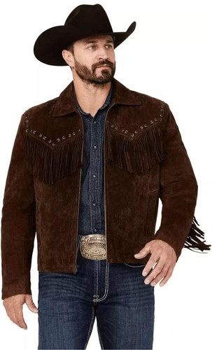 Giacca uomo western pelle