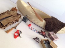 ?LOT ACTION FIGURE ?SET LONE RANGER THE SOLITARY TRAPPER CANOE 1976 ? RARA'?