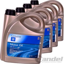 4x 5L OPEL 5W30 DEXOS 2 5W-30