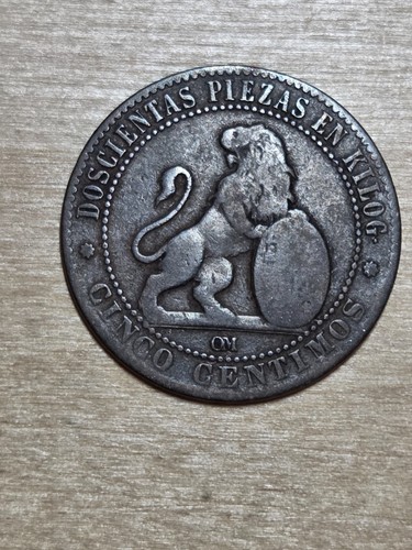 Moneta spagna centimos 1870 - moneta,