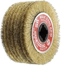 SPAZZOLA ACCIAIO OTTONATO Ø