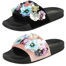 Mule Con Paillettes A Fiore
