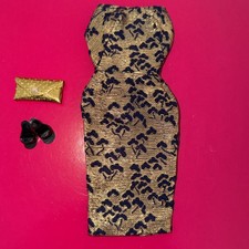 Vintage Barbie PAK Navy Gold