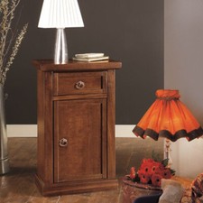 MOBILE PORTA TELEFONO COMODINO,  NOCE ARTE POVERA 45*30*70 H