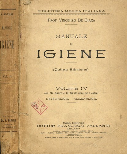 Manuale igiene vol iv - igiene., vol.iv