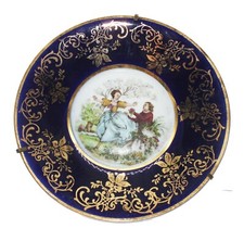 BELLISSIMO PIATTO ANTICO DA PARETE LIMONGES FRANCIA