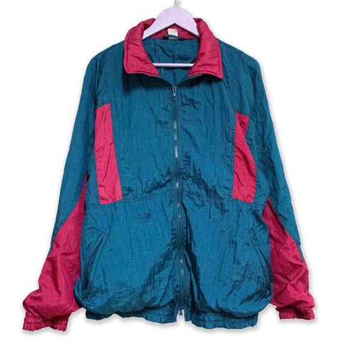 Giacca vento vintage verde - vintage,
