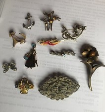 Lotto 12 Spille Antiche Vintage Anni 1940-50