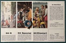 Rara Pubblicità Modelli PIAGGIO VESPA 50 R/ 50 Special/ 50 Elestart del 1970