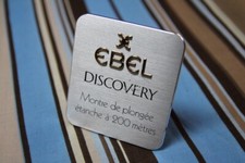 EBEL DISCOVERY - Targhetta plate originale vintage