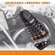 Kit abbassamento posteriore moto regolabile 1"2"3" compatibile con Harley Touring