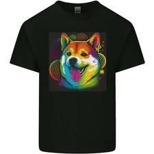 Una Maglietta Per Bambini Con Shiba Inu Colorato
