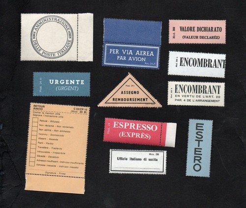 Lotto etichette postali - lotto,