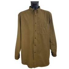 CAMICIA DA UOMO WOOLRICH BUCKSKIN HEATHER FLANELLA GIALLO SENAPE....