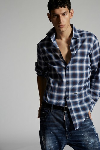 Dsquared2 relax dan navy check - relax,