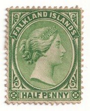 FALKLAND ISLAND QV SG15, 1/2d