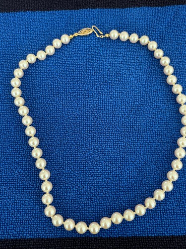 Collana filo perle finte - collana,
