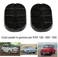 KIT COPRI PEDALI FIAT 126 500 vecchia 850 gomma pedaliera gommini epoca 