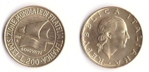 1992 italia lire - 1992, genova