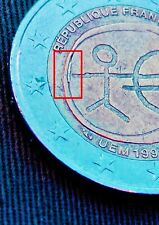 FRANCIA 2009 - 2 EURO - 10 ANNI EURO 1999 2009 - EMU ERRORE DI Conio Rara.