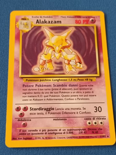 Carta pokemon alakazam 102 - carta,