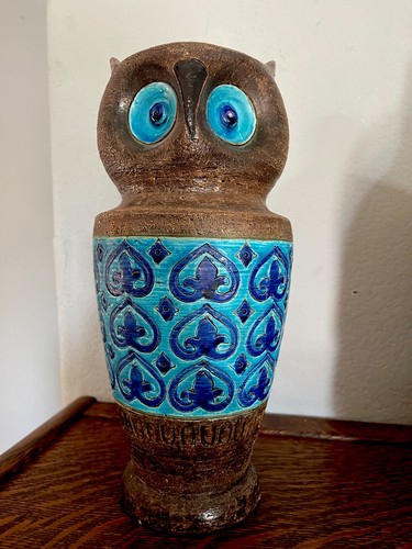Rara statuina gufo blu bitossi - gufo,