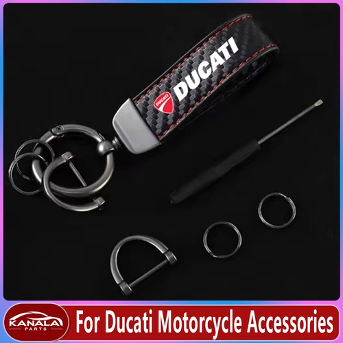 Leather keychain horseshoe - leather,