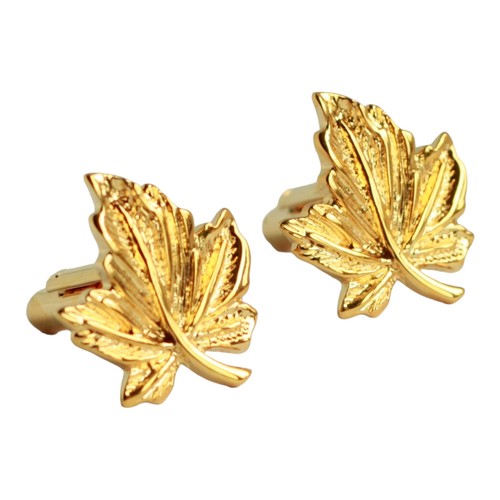 Gemelli foglia color oro - a,