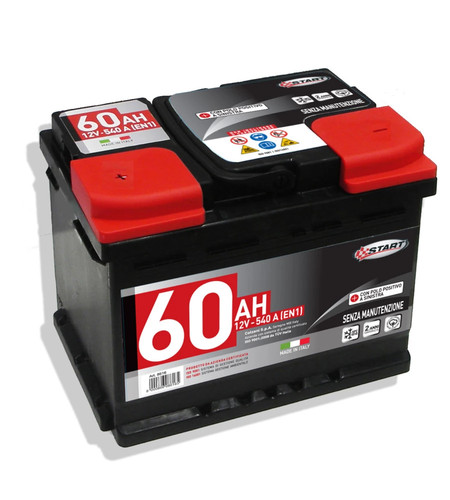 Batteria auto 60ah - 12v, 540a